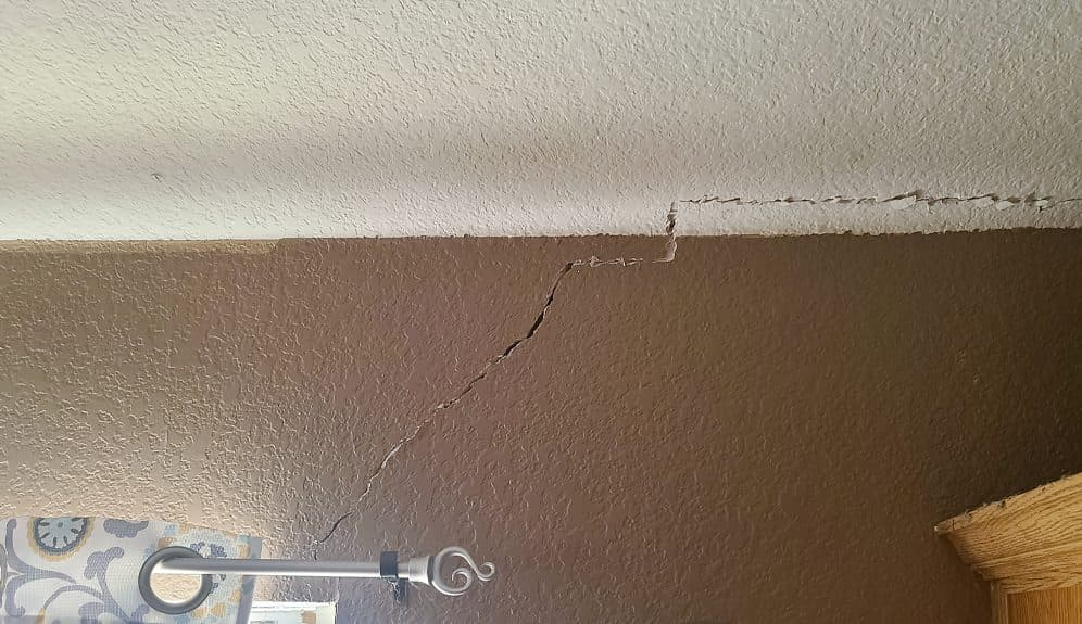 Real foundation damage documented on a Texas home